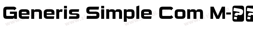 Generis Simple Com M字体转换
